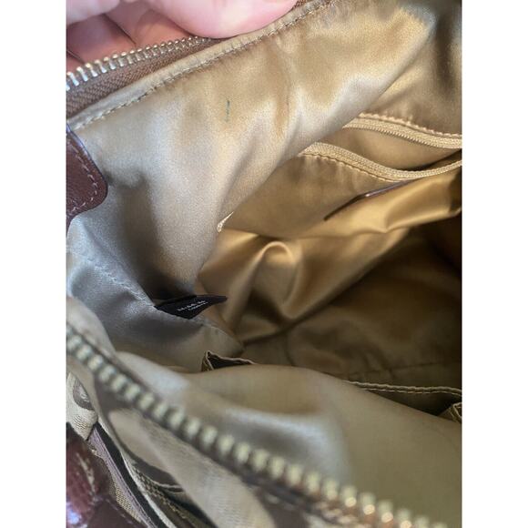 COACH Shoulder Bag Chelsea Ashlyn Hobo Logo Monogram Optic Brown Tan pocketbook - Picture 8 of 15